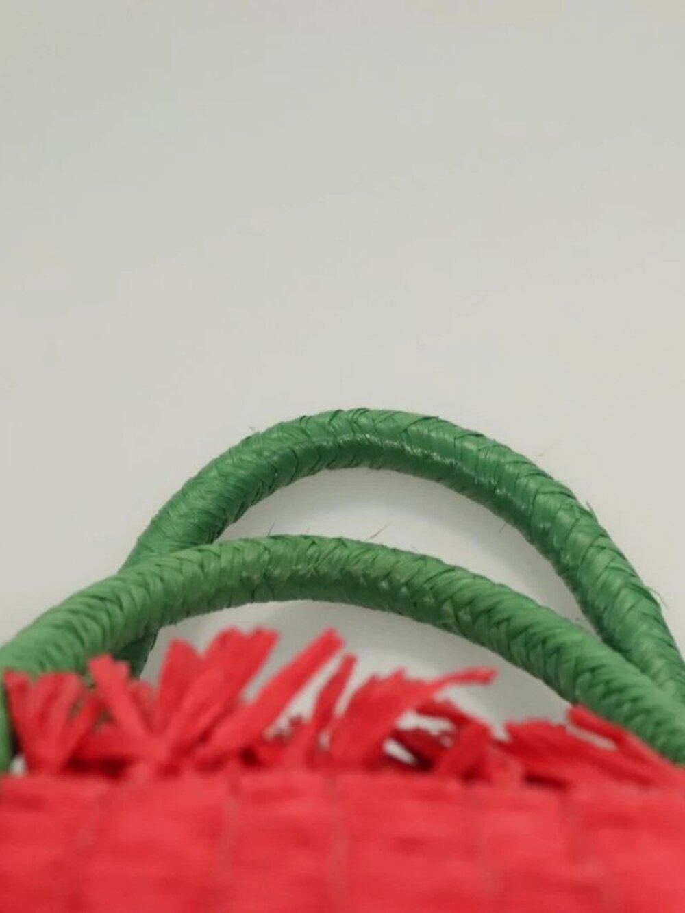 GUCCI Hand Bag Straw Green Red 524810 Auth - Picture 8 of 16